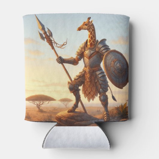 Giraffe krijger blikjeskoeler (Achterkant)