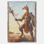Giraffe krijger deken (Voorkant Verticaal)