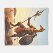 Giraffe krijger fleece deken (Voorkant (Horizontaal))