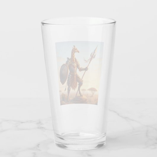 Giraffe krijger glas (Achterkant)
