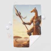 Giraffe krijger golfhanddoek (Insitu)