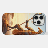 Giraffe krijger iPhone hoesje (Achterkant horizontaal)