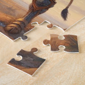 Giraffe krijger legpuzzel (Zijkant)