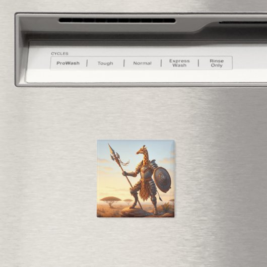 Giraffe krijger magneet (Insitu (Vaatwasser))