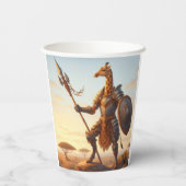 Giraffe krijger papieren bekers (Achterkant)
