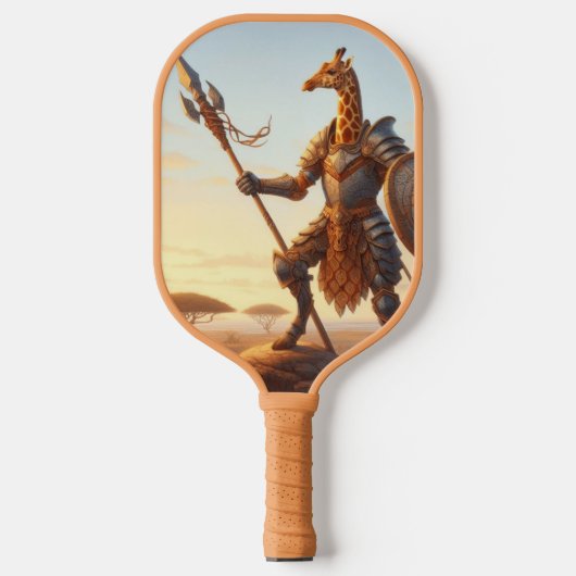 Giraffe krijger pickleball paddle (Voorkant)