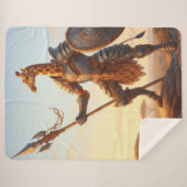 Giraffe krijger sherpa deken (Voorkant (horizontaal))