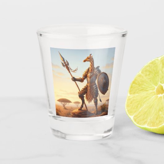 Giraffe krijger shot glas (Voorkant)