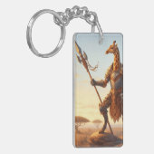 Giraffe krijger sleutelhanger (Voorkant Links)