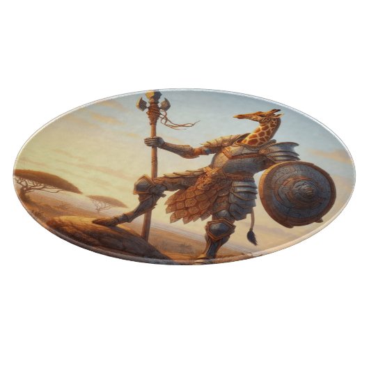 Giraffe krijger snijplank (Hoek)