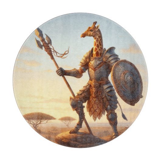 Giraffe krijger snijplank (Voorkant)