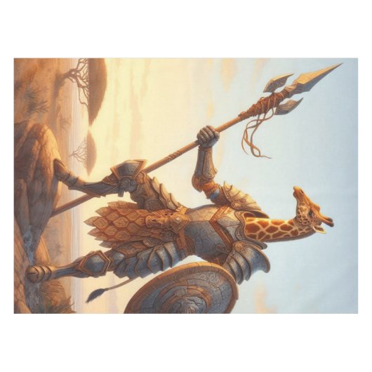 Giraffe krijger tafelkleed (Voorkant (Horizontaal))