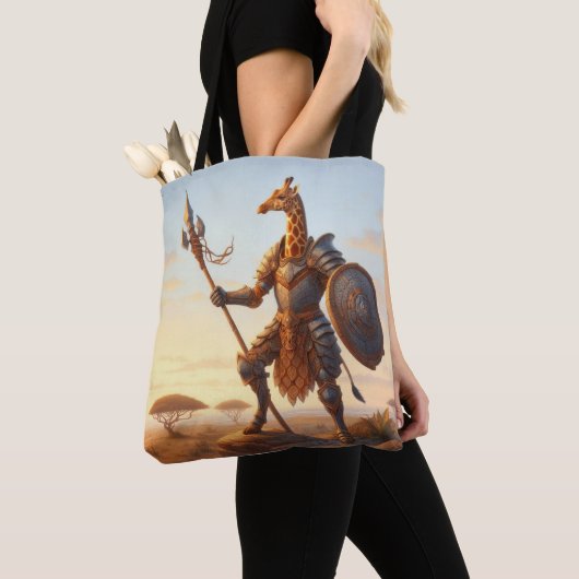 Giraffe krijger tote bag (Dichtbij)
