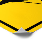 Giraffe-kruising Highway Sign Poster (Hoek)