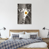 Giraffe kunst op gewikkeld canvas! canvas afdruk (Insitu (Slaapkamer))