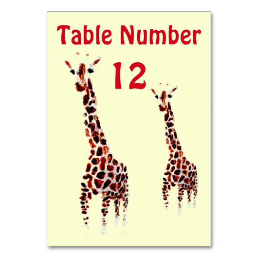 Giraffe Kunst Wild Dier Kaart (Voorkant)