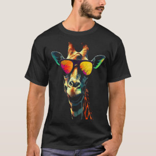 Giraffe Kunstwerk Zonnebril Dier T-shirt