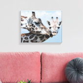 Giraffe kust haar kalf canvas afdruk (Insitu (Woonkamer))