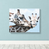 Giraffe kust haar kalf canvas afdruk (Insitu (Houten vloer))