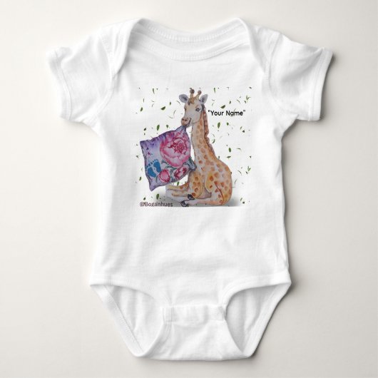 Giraffe Kwekerij Thema Babykleding Romper (Voorkant)