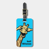 Giraffe lachen graphic genaamd bagagelabel (Voorkant verticaal)