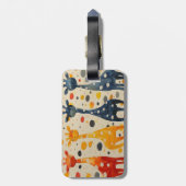 Giraffe lange nek bagagelabel (Achterkant verticaal)