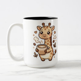 Giraffe Latte Art Kawaii Mok twee-tonen