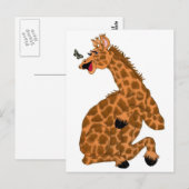Giraffe Laugh Briefkaart (Voorkant / Achterkant)