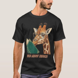 Giraffe Leest Boek Bril Dieren Leraren T-shirt
