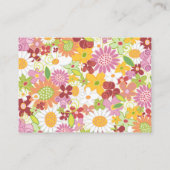 Giraffe Lente Bloemen Luier Raffle Ticket Kaart (Achterkant)