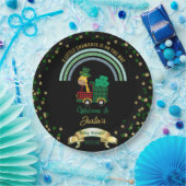 Giraffe Leprechaun Rainbow Baby shower Welkom Papieren Bordje (Feest)