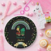 Giraffe Leprechaun Rainbow Baby shower Welkom Papieren Bordje (Feest)