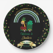Giraffe Leprechaun Rainbow Baby shower Welkom Papieren Bordje (Voorkant)