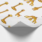 Giraffe Leuk Safari Dierenpatroon Cadeaupapier (Hoek)