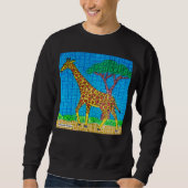 Giraffe (levendig) - Heren sweatshirt (Voorkant)
