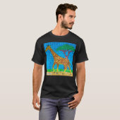 Giraffe (levendig) - Mannen T-shirt (Voorkant volledig)