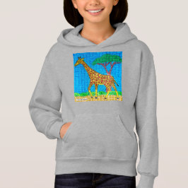 Giraffe (levendig) - Meisje Hoodie