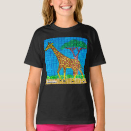 Giraffe (levendig) - Meisjes Basic T-Shirt