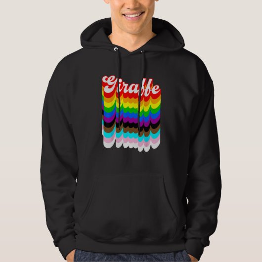 Giraffe LGBTQ pride rainbow Hoodie (Voorkant)