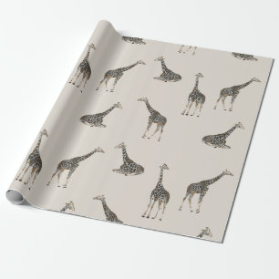 Giraffe lichtmocha cadeaupapier