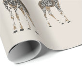 Giraffe lichtmocha cadeaupapier (Rol Hoek)