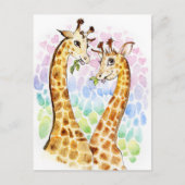 Giraffe liefde briefkaart (Voorkant)