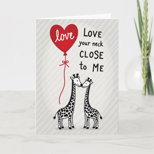 Giraffe Liefde Dicht Bij Mij Kaart (Voorkant)