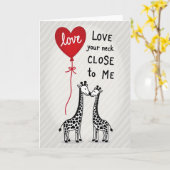Giraffe Liefde Dicht Bij Mij Kaart (Gele Bloem)