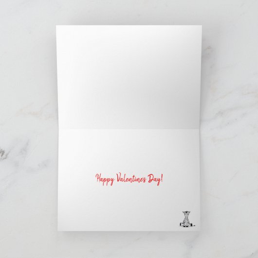 Giraffe Liefde Hart Valentijns Kaart (Binnen)