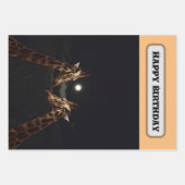 Giraffe Liefde In Het Moonlicht, Verjaardag Inpakpapier Vel (Voorkant 2)
