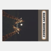 Giraffe Liefde In Het Moonlicht, Verjaardag Inpakpapier Vel (Voorkant)
