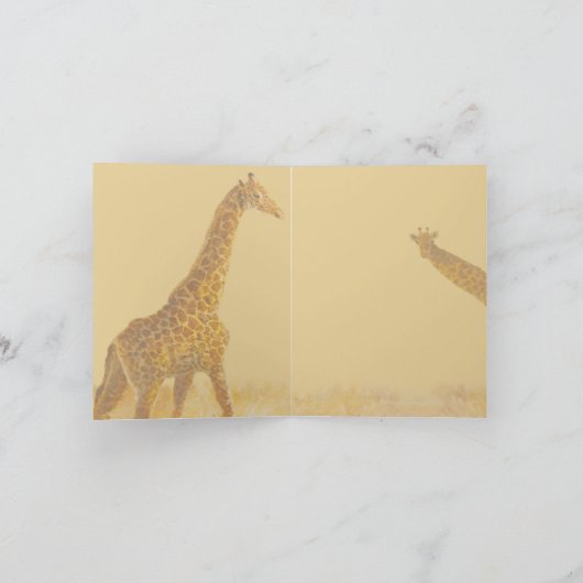 Giraffe Liefde Kaart (Binnen)
