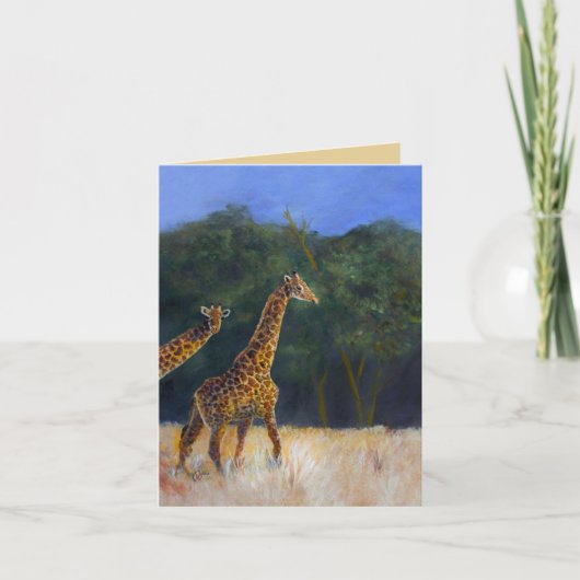 Giraffe Liefde Kaart (Voorkant)