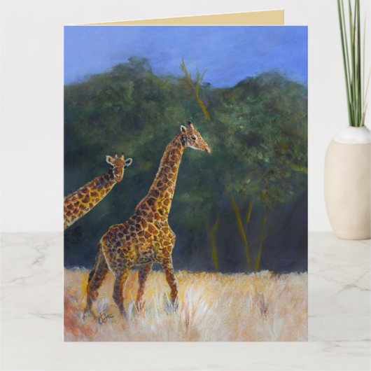 Giraffe Liefde Kaart (Voorkant)